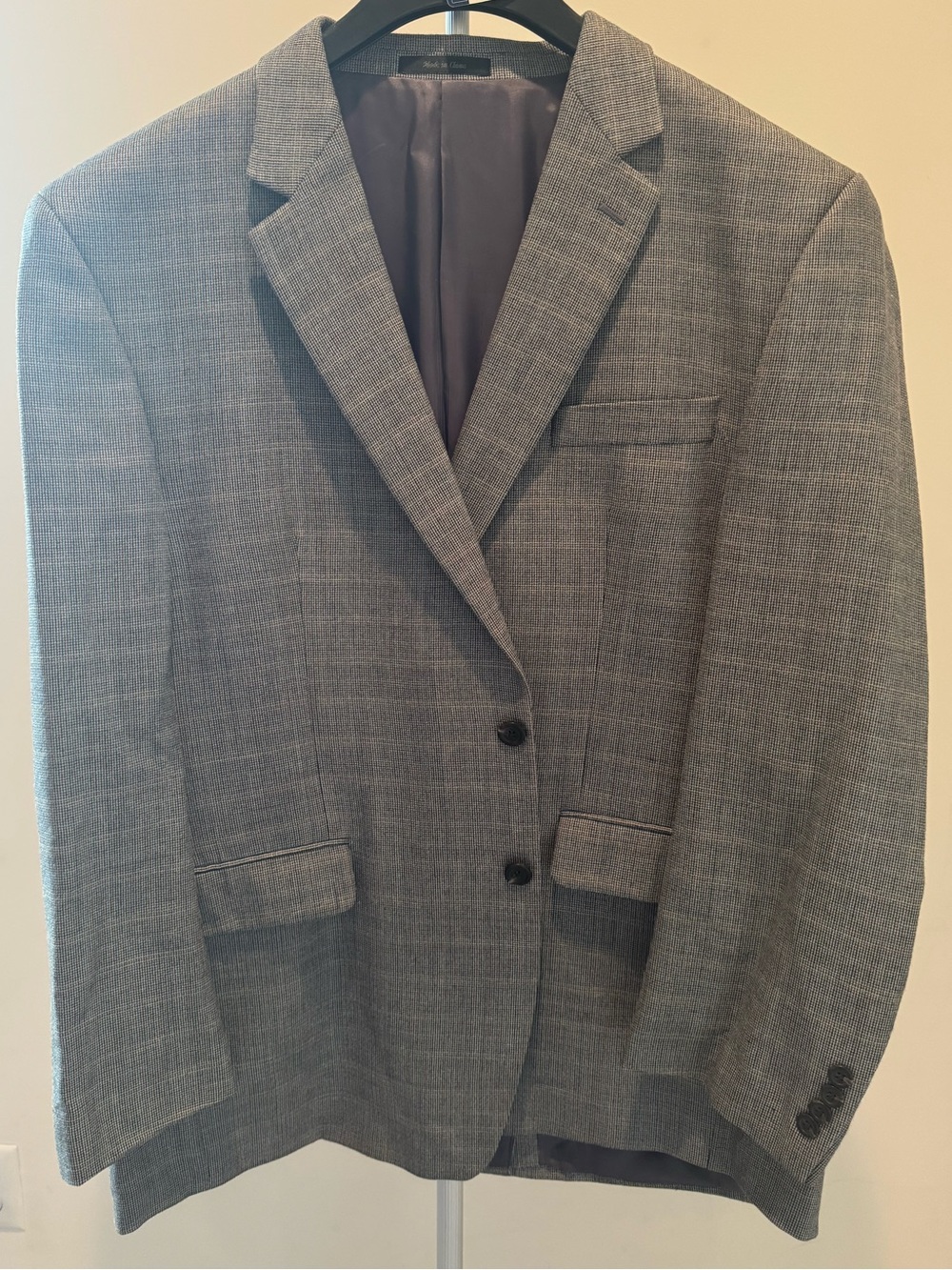 Chaps Gray Plaid Two-Button Sport Coat